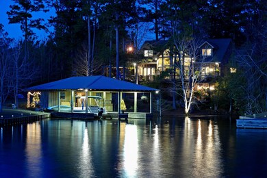Home and Boat House at Night