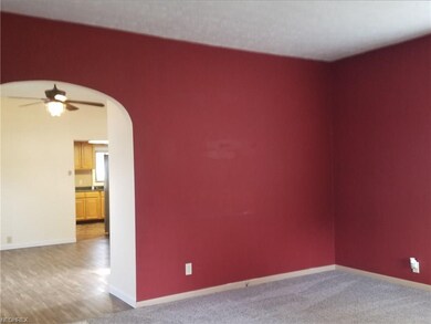 Dinning room flows into the spacious living room.
