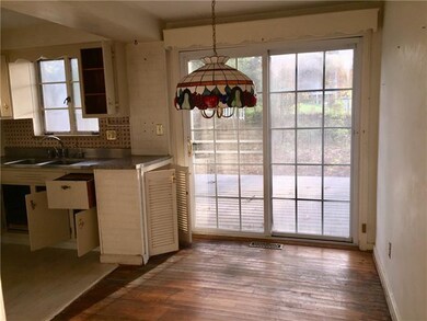 Dining room just off of the kitchen with sliding g