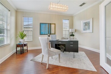 The office space off of the entry can easily be re