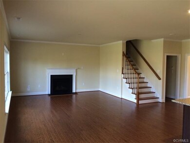 Family room with hardwood floors