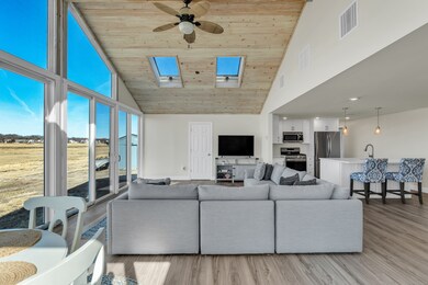 The closed door offers 1/2 bath.