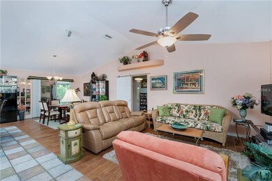 View of the great room and dining