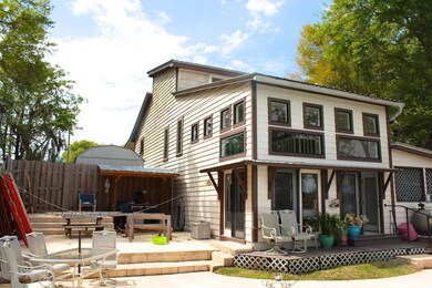 lakeside view of house