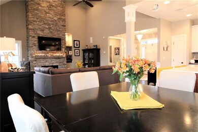 Dining area is open to kitchen and living space. P