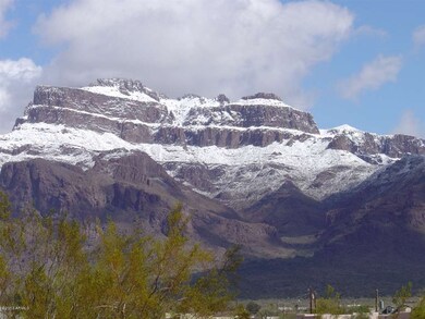 Snow capped Superstition Mountain