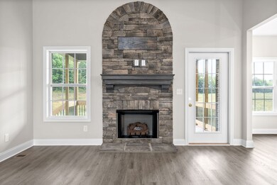 Fireplace to be electric.