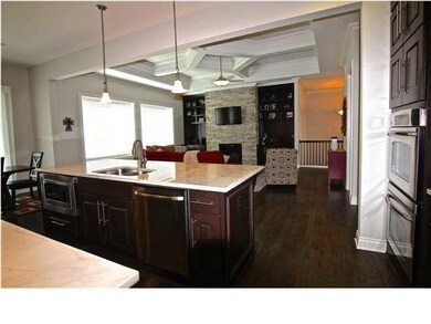 Living room and kitchen are open for a great floor