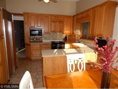 Sun drenched kitchen and dining area.