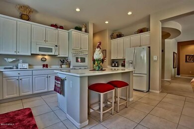 Kitchen is easily accessed from garage.