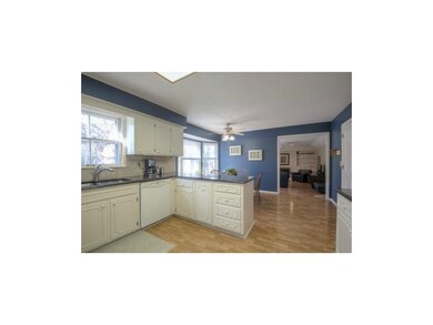 Newer granite counters, stainless steel sink and f