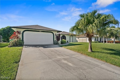 Large driveway and 2 car garage