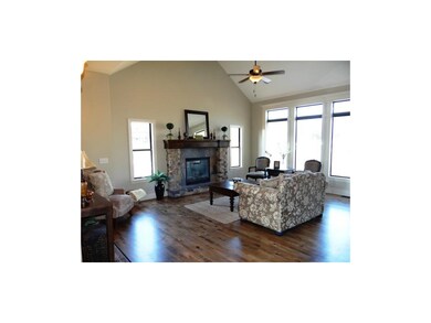 Very Open Great Room With Vaulted Ceilings & Maple