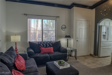 Crown Molding Throughout living room and dining ro