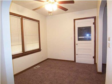Formal dining with access to garage