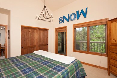 Master Bedroom, with views of Snowflake Lift/Trail