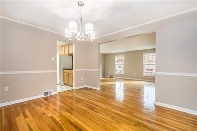 Elegant lighting in the formal dining room.