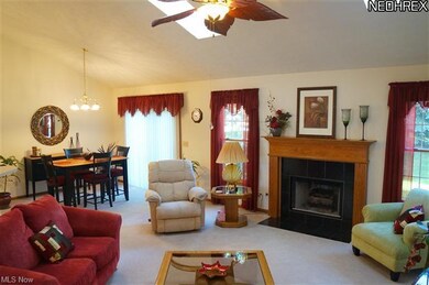 The great room is spacious and warm.