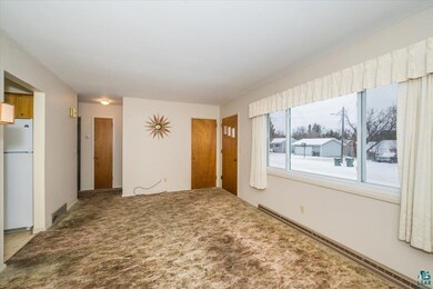 Living room featuring carpet floors