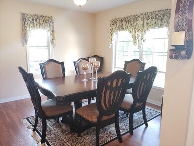 Dining area just off the kitchen.