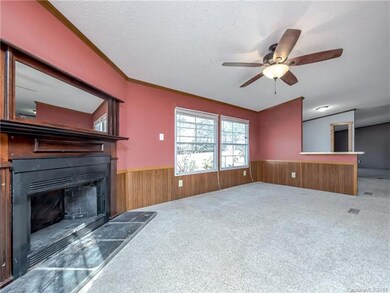 Main living area with fireplace