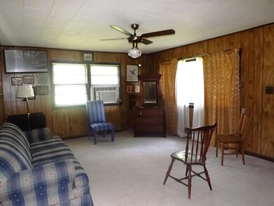 The large living room has two separate double windows and a ce 