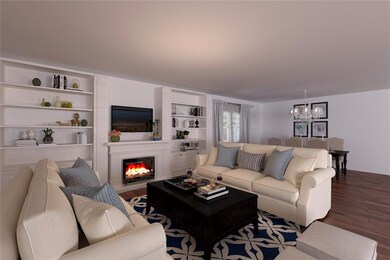 Digital remodel of the living/dining room.  Gives 