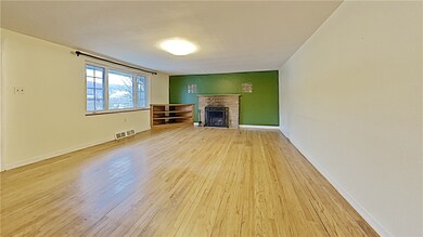 Wood burning fireplace