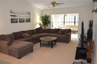 Living Room with Vaulted Ceilings.