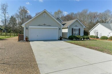Stone pad on side of house