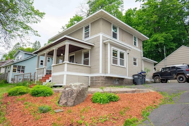 View of front of property featuring a porch