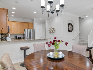 Dining area featuring stairs, recessed lighting, c