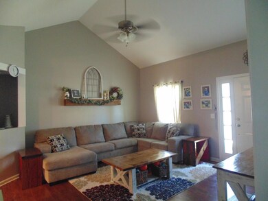 Great Room With Vaulted Ceiling