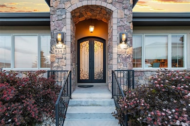 9567 Poppy WayMain Entry with Double Wrought iron doors