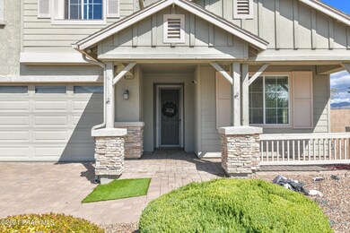 Close up of front of home