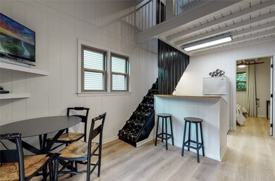 Open kitchen and dining area.