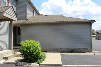 Front view entrance side view garage