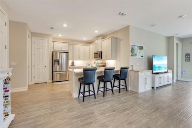 Open concept kitchen, dining, living room