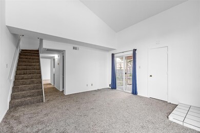 Sliding glass door equipped with curtains and curt