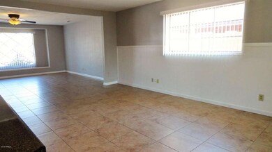 View down to living room