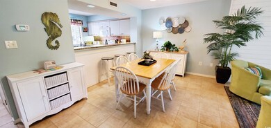 View of Porcelain tiled dining room