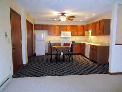 Kitchen opens to the living room.