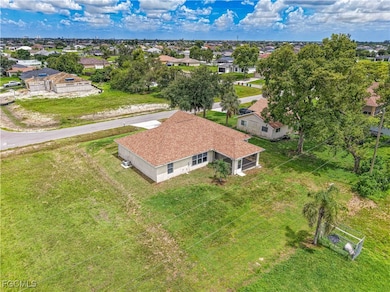Aerial perspective of suburban area