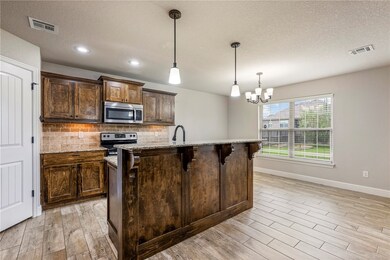 Freshly painted, large eat-in kitchen