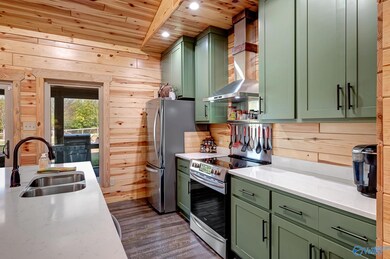 Quartz countertops and stainless steel appliances