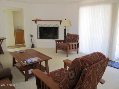 Living room with fireplace