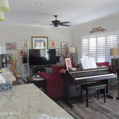 Counter to piano to living room window