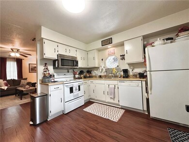 Kitchen looking into the living space of Unit 227