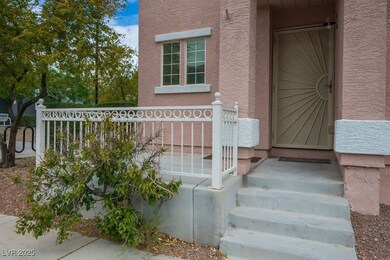 Doorway to property with stucco siding