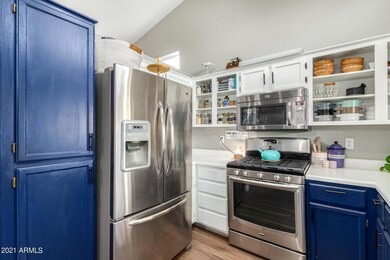 Stainless steel appliances.